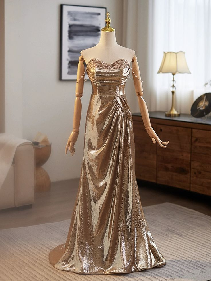 Gorgeous Sequins Mermaid Evening Dress Formal Prom Party Gown cc1762