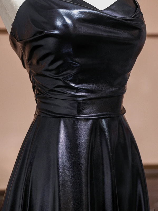 Black strapless, fitted waist, full skirt, long ball gown R8356