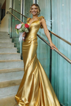 Sexy Mermaid Straps Neckline Pink Satin Backless Evening Gown Prom Dresses