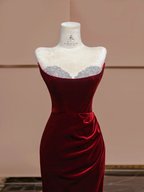 Red strapless, fitted, long, sexy ball gown/bridal dress R8358