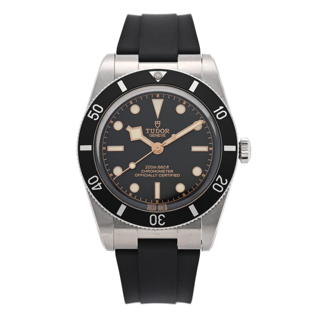 Stainless Steel Rubber 37mm Black Bay Fifty Four Automatic Watch Black 79000N