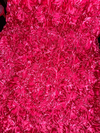 Pink strapless fitted waist slim-fitting pleated fishtail long ball gown R7030