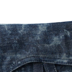 Denim Tie Dye Saddle Bag Blue