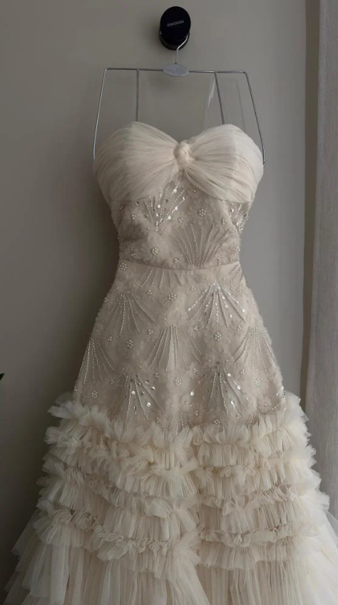 Elegant Sweetheart Neck Pink Sequin Tulle Lace Pleated Mermaid Long Party Dress Evening Gown