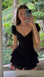 Black Party Dress Short Prom Dresses Homecoming Gowns      cg25611