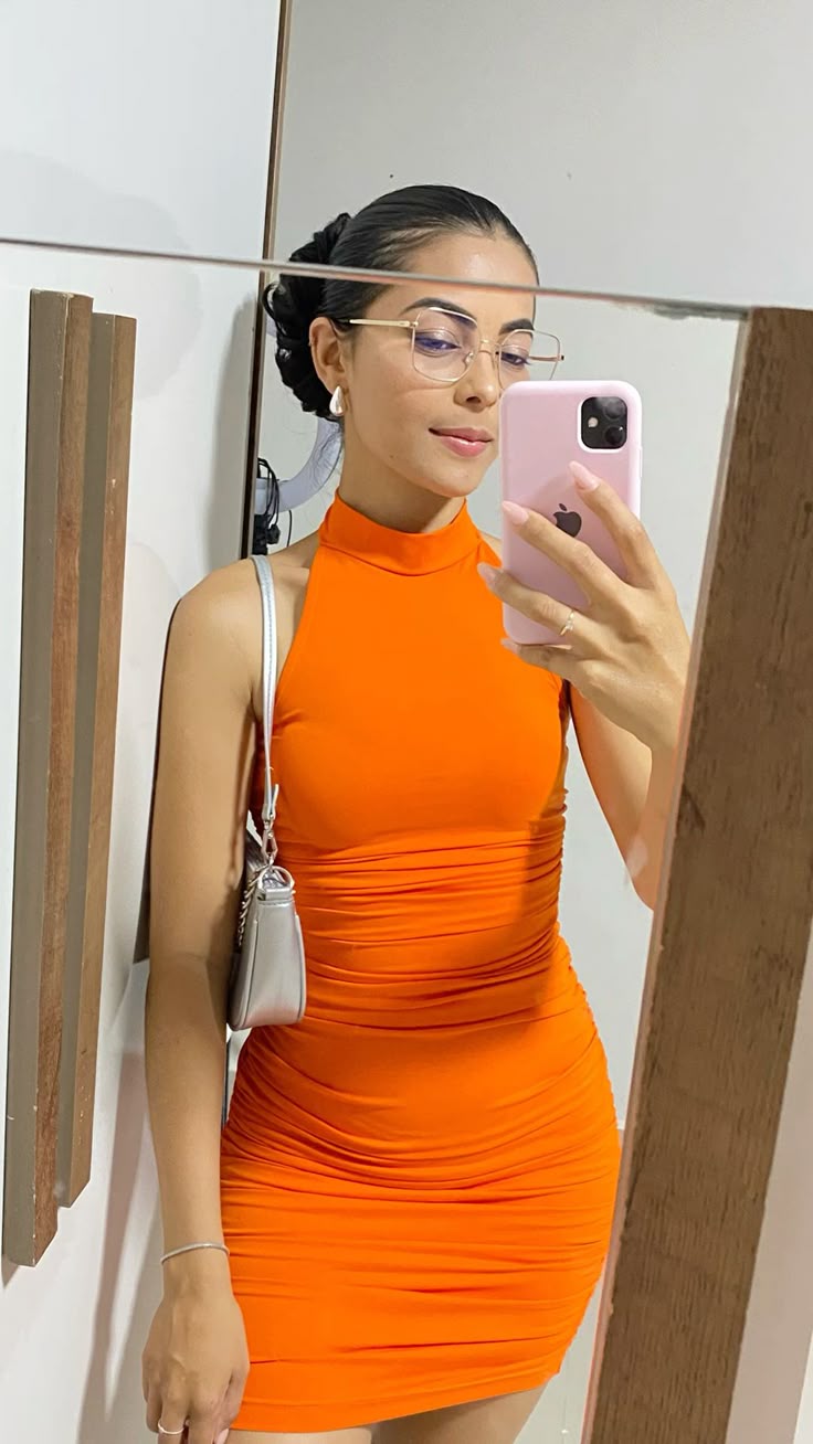 Orange Homecoming Dresses Short Prom Dress Short Party Dress Cocktail Dresses     cg25895