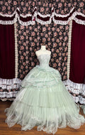 A Line Green Quinceanera Dress Ball Gown Sweet Dresses for 15 16 Years    cg25795