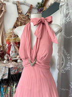 Vintage Evening Dresses,Pink Long Sleeveless Party Gowns  cg25539