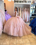 pink Quinceanera Dresses Ball Gown Formal Prom Graduation Gowns Princess Sweet 15 16 Dress
