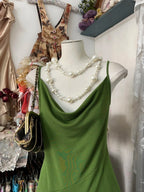 Green Simple Vintage Evening Dresses, Sleeveless Party Gowns  cg25496