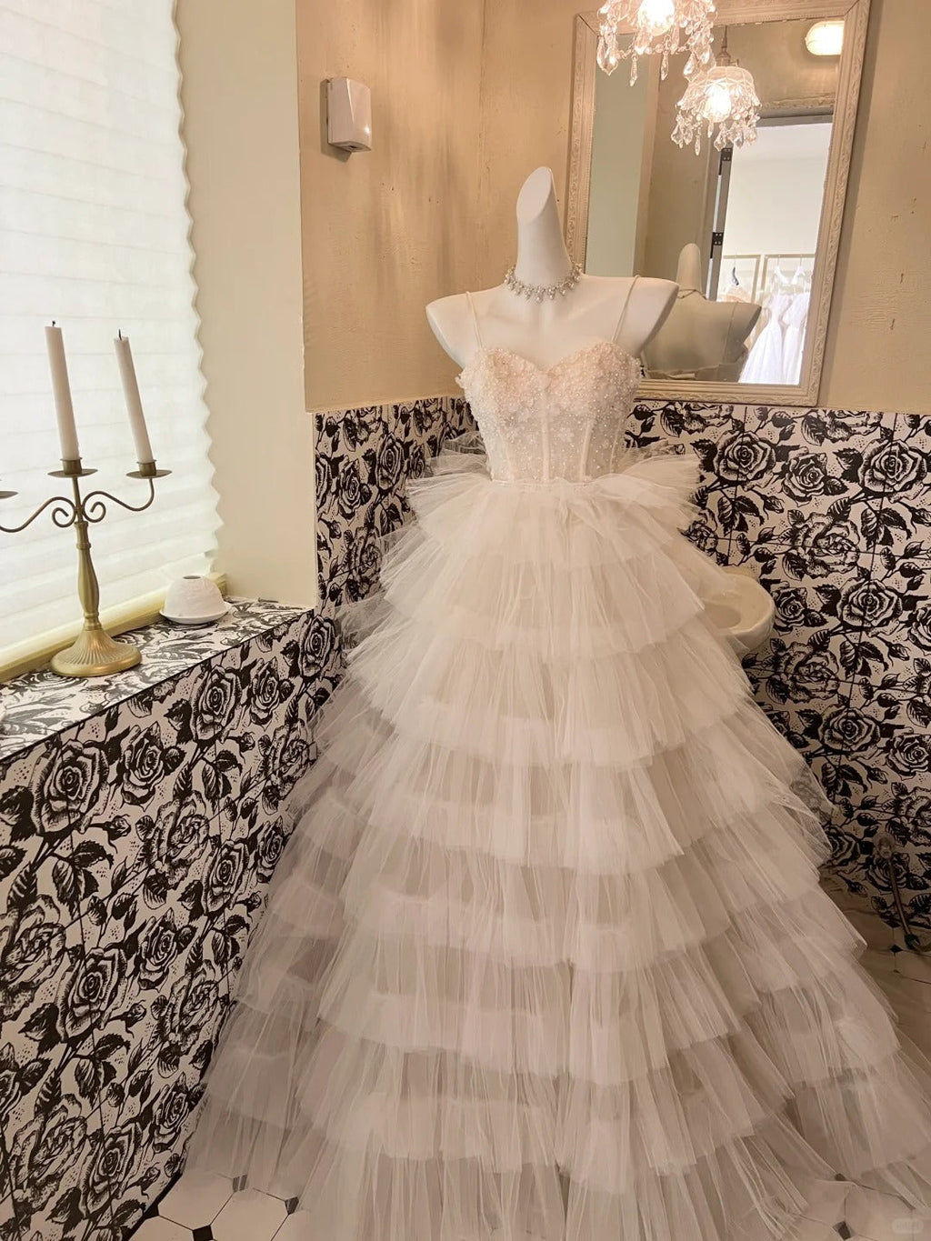 A Line Tulle Princess Evening Dress for Girls Long Party Gowns    cg25781