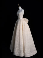 A Line Wedding Dress Lace Strapless Wedding Party Dress Customized Long Formal Women Bride Dress     cg25847