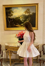 White Cocktail Party Dress Elegant Evening Gown for Women