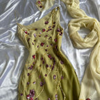 vintage floral dress Long Prom Dress Party Gown Evening Dress      cg25231