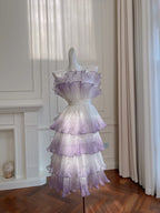 Ombre Short Prom Dress A-Line Sleeveless Evening Dress Short Party Gown    cg26009