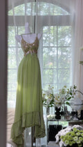 Green Long Vintage Prom Party Dresses Formal Evening Dress   cg25893