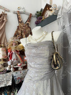 A Line Gray Lace Vintage Short Party Dress Cocktail Dresses Homecoming Dress     cg25751