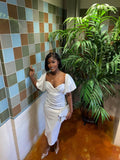 Elegant White Prom Dress for Women Party Gowns Wedding Guest Dress