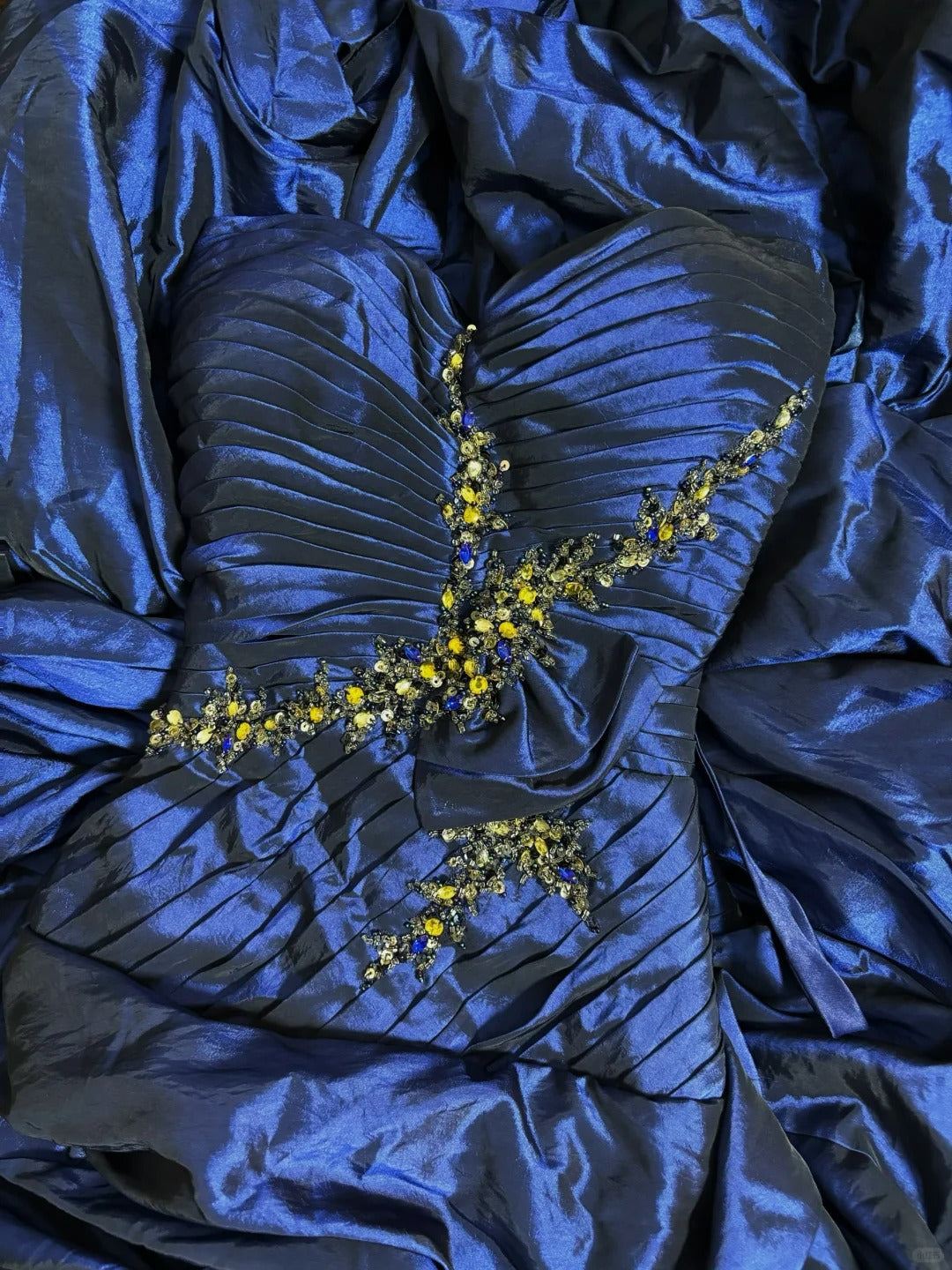 Blue Strapless Ball Gown Long Prom Dress Long Evening Gowns