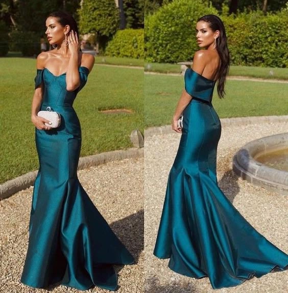 Elegant Mermaid Prom Dresses Formal Party Dress Off Shoulder Prom Gowns