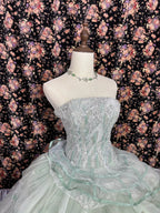 A Line Green Quinceanera Dress Ball Gown Sweet Dresses for 15 16 Years    cg25795