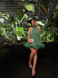Green Short Formal Dress Party Dress Homecoming Dresses    cg25816