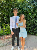 Blue Short Party Dress Cocktail Dresses Homecoming Dress     cg25774