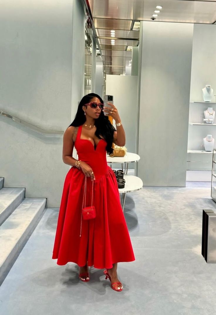 Red Women s Sleeveless Party Dress Fashion Evening Gown