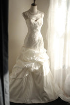 White Wedding Dress Sleeveless Long Princess Evening Dress   cg25937