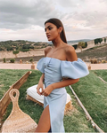 Fashion Off The Shoulder Prom Dress Christmas Dress Y1722