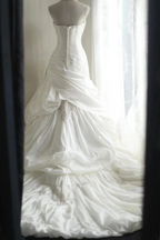 White strapless waist-cinching slim-fit ruched ballgown long prom dress R7949