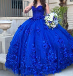 Royal Blue Quinceanera Dress Ball Gown  With Appliques Sweet 16 Dress c2561