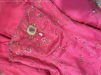 Charming Spaghetti Straps Satin Beaded Mermaid Prom Dress Hot Pink Long Party Dress SP409