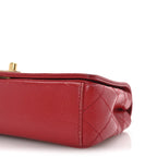 Sheepskin Quilted Medium Vintage Mademoiselle Flap Red