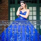 Royal Blue Quinceanera Dress Ball Gown  With Appliques Sweet 16 Dress c2561