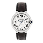 Stainless Steel Alligator 36mm Ballon Bleu De Cartier Automatic Watch Brown