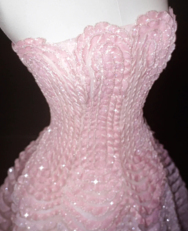 Pink 19th Birthday Outfit A Line Prom Party Dress Evening Dress cg26343