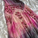 Gorgeous Spaghetti Straps Chiffon Beaded Evening Dress,Mermaid Prom Dress Y8222