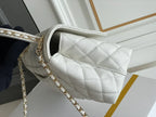Chanel Coco Handle White Bag - 24x14x10cm