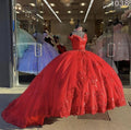Red Ball Gown Prom Dresses Long Sexy Prom Dress