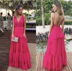 Pink Fashion Prom Dresses Long Evening Gowns