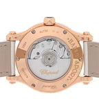 18K Rose Gold Alligator 5 Diamond 30mm Happy Sport Automatic Watch White