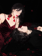Retro sling wine red sexy velvet hip dress temperament banquet dress R1511