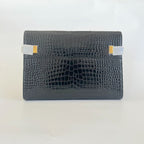 Saint Laurent Manhattan crocodile-effect leather shoulder bag