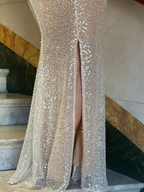 Shiny Mermaid Sequin Prom Dress Long Birthday party Evening Gown cc1625