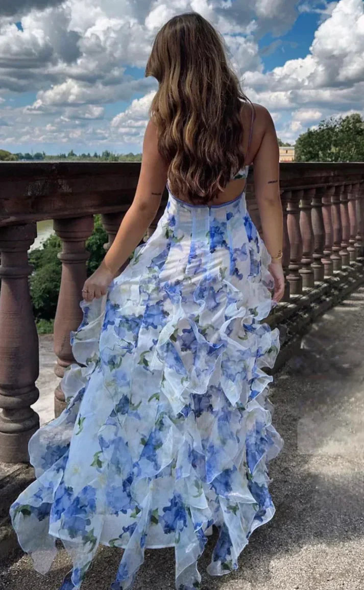Spaghetti Straps Evening Dress Prom Party Gown
