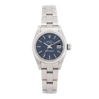 Stainless Steel 26mm Oyster Perpetual Date Watch Blue 79160