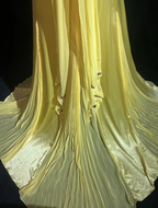 Classy Yellow Chiffon Prom Party Dress Beads Evening Gowns