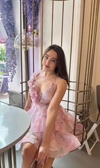 Pretty Pink Spaghetti Straps Print Floral A Line Birthday Outfits Formal Homecoming Dress Y9547
