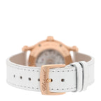 18K Rose Gold Alligator 5 Diamond 30mm Happy Sport Automatic Watch White